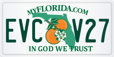 FL license plate EVCV27