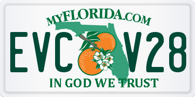 FL license plate EVCV28