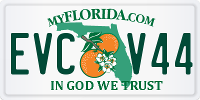 FL license plate EVCV44