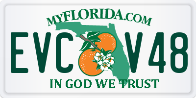 FL license plate EVCV48