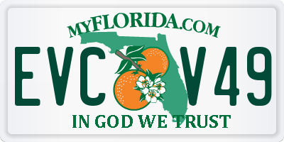 FL license plate EVCV49