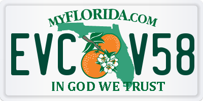 FL license plate EVCV58