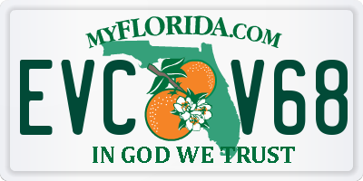 FL license plate EVCV68