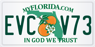 FL license plate EVCV73