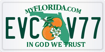 FL license plate EVCV77