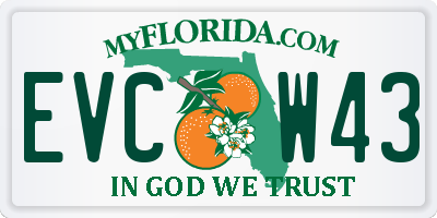 FL license plate EVCW43