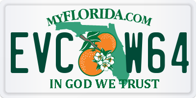 FL license plate EVCW64