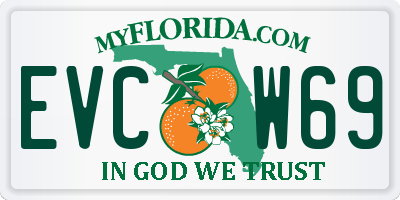 FL license plate EVCW69