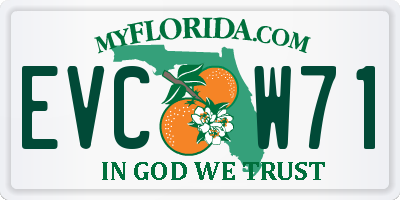 FL license plate EVCW71