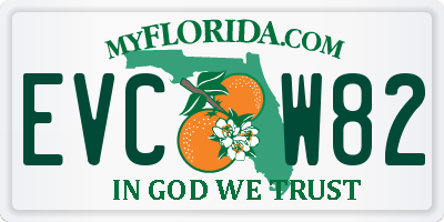 FL license plate EVCW82