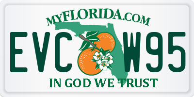 FL license plate EVCW95