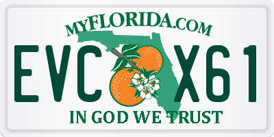 FL license plate EVCX61