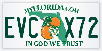 FL license plate EVCX72