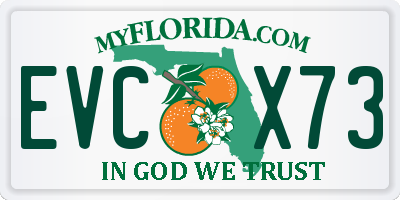 FL license plate EVCX73