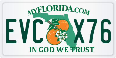 FL license plate EVCX76