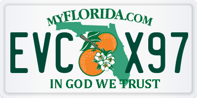FL license plate EVCX97