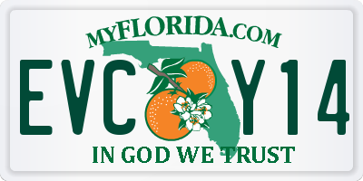 FL license plate EVCY14