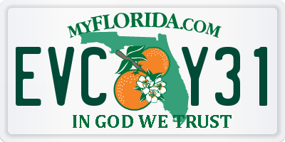 FL license plate EVCY31