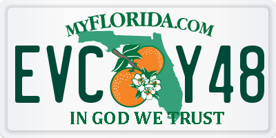 FL license plate EVCY48