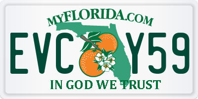 FL license plate EVCY59