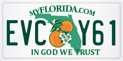 FL license plate EVCY61