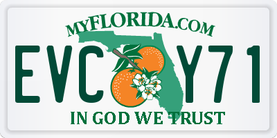 FL license plate EVCY71