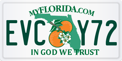 FL license plate EVCY72