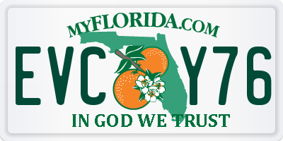 FL license plate EVCY76