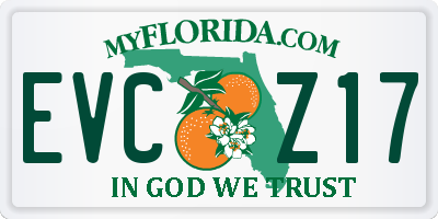 FL license plate EVCZ17