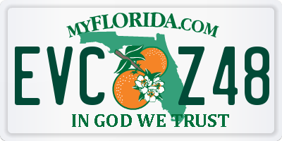 FL license plate EVCZ48