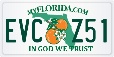FL license plate EVCZ51