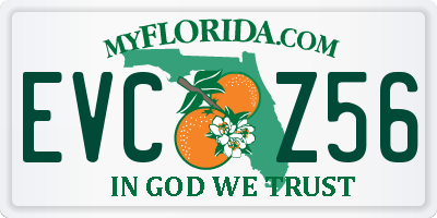 FL license plate EVCZ56