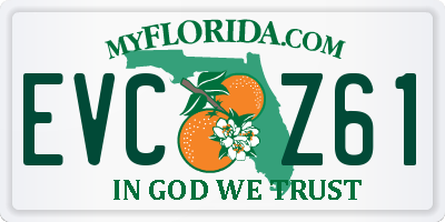 FL license plate EVCZ61