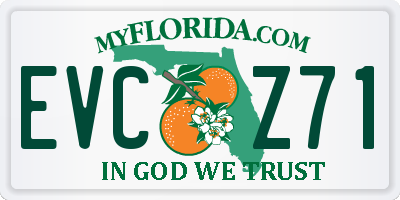FL license plate EVCZ71