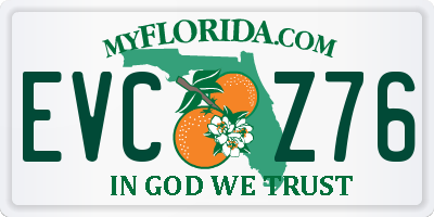 FL license plate EVCZ76