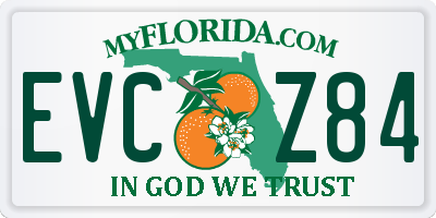 FL license plate EVCZ84