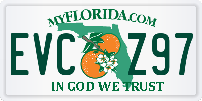 FL license plate EVCZ97