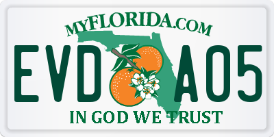 FL license plate EVDA05