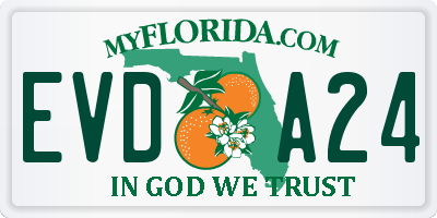 FL license plate EVDA24