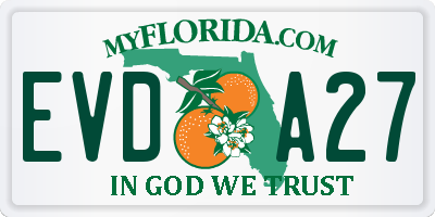 FL license plate EVDA27