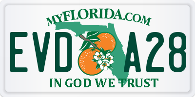 FL license plate EVDA28