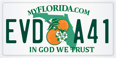 FL license plate EVDA41