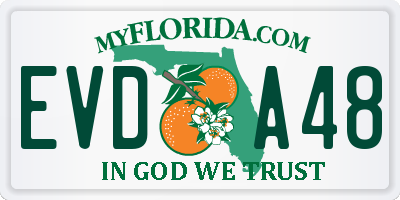 FL license plate EVDA48