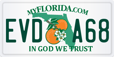 FL license plate EVDA68