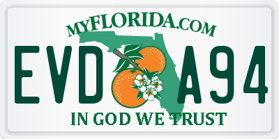 FL license plate EVDA94