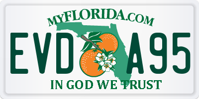 FL license plate EVDA95