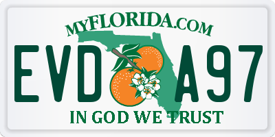 FL license plate EVDA97
