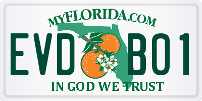 FL license plate EVDB01