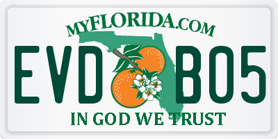 FL license plate EVDB05