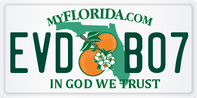FL license plate EVDB07